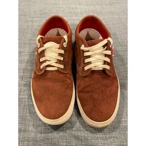 Vans Off The Wall Men's Suede Sneakers Red Size 8 Casual Skate Shoes